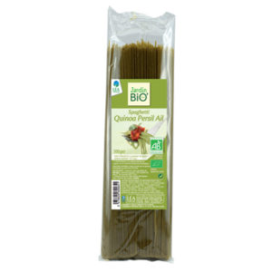 Спагетти с киноа, чесноком и петрушкой JardinBio 500 g