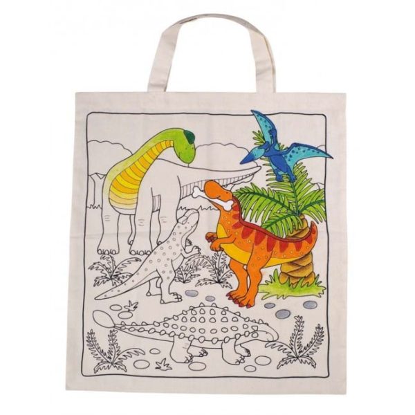 GOKI Cotton Bag with Dinosaurs 34x42 cm