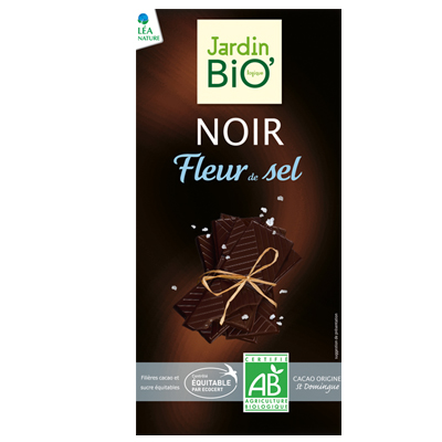 Черный шоколад с солью Fleur de Sel JardinBio 100g