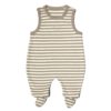 Living Crafts Taupe Striped Cotton Romper