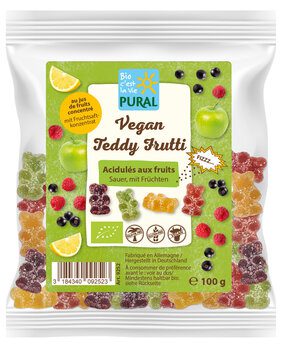 Kummikommid Vegan Teddy Frutti 100g