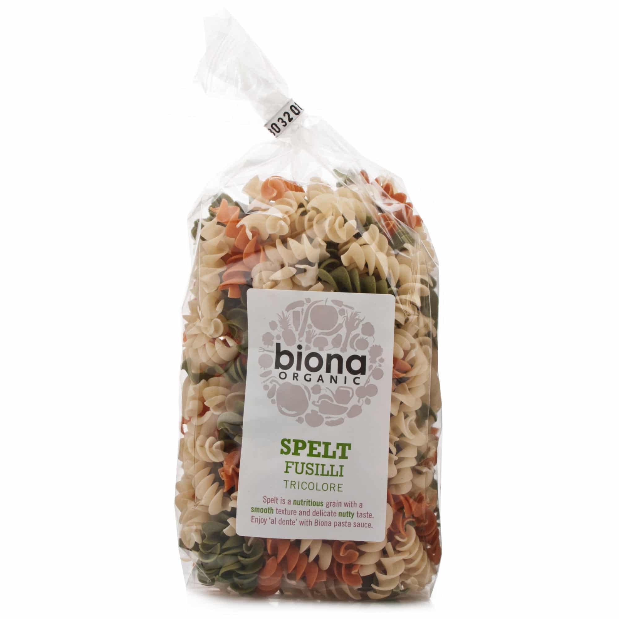 Biona Spelt Fusilli Tricolore 250g