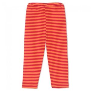 Engel Cherry-Orange Striped Baby Leggings