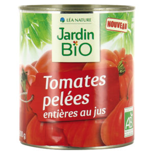 Очищенные томаты в собственном соку JardinBio 400g