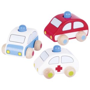 GOKI Vehicles with Horn: Police Car, Fire Truck and Ambulance