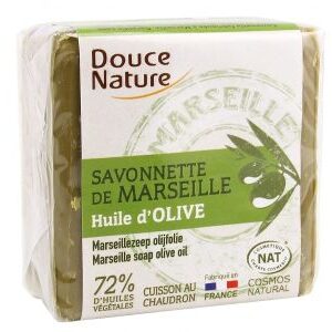 Мыло Марсельское зеленое с оливковым маслом Douce Nature 100g