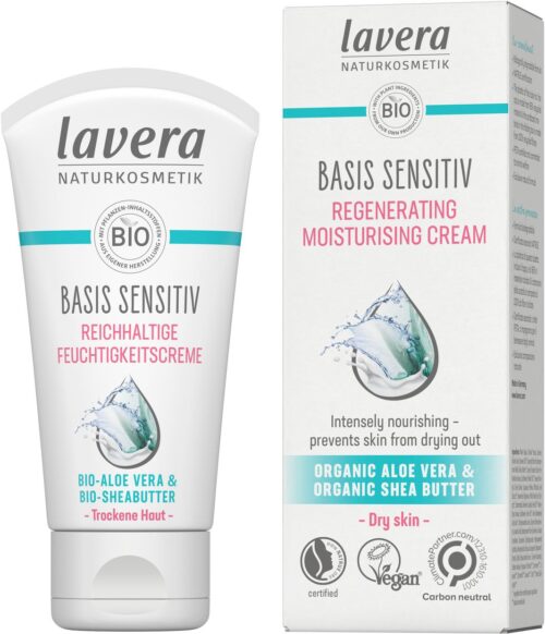 Восстанавливающий увлажняющий крем Lavera Basis Sensitiv 50ml