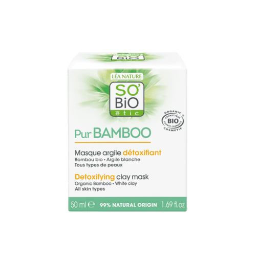 SOBiO näomask valge savi ja bambusega Detox 50ml