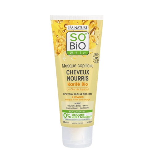 Маска/бальзам для волос с маслом ши и жожоба SoBio200мл