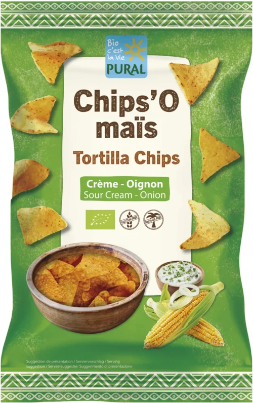 Pural Sour Cream and Onion Corn Crisps 125 g Organic