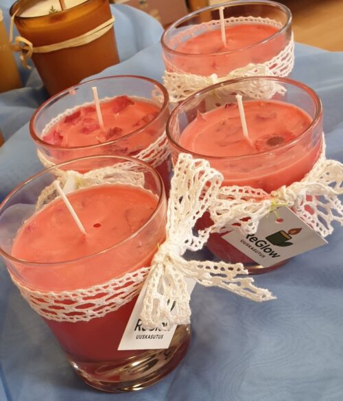 Sojavahast küünal ReGlow suur tass/tops